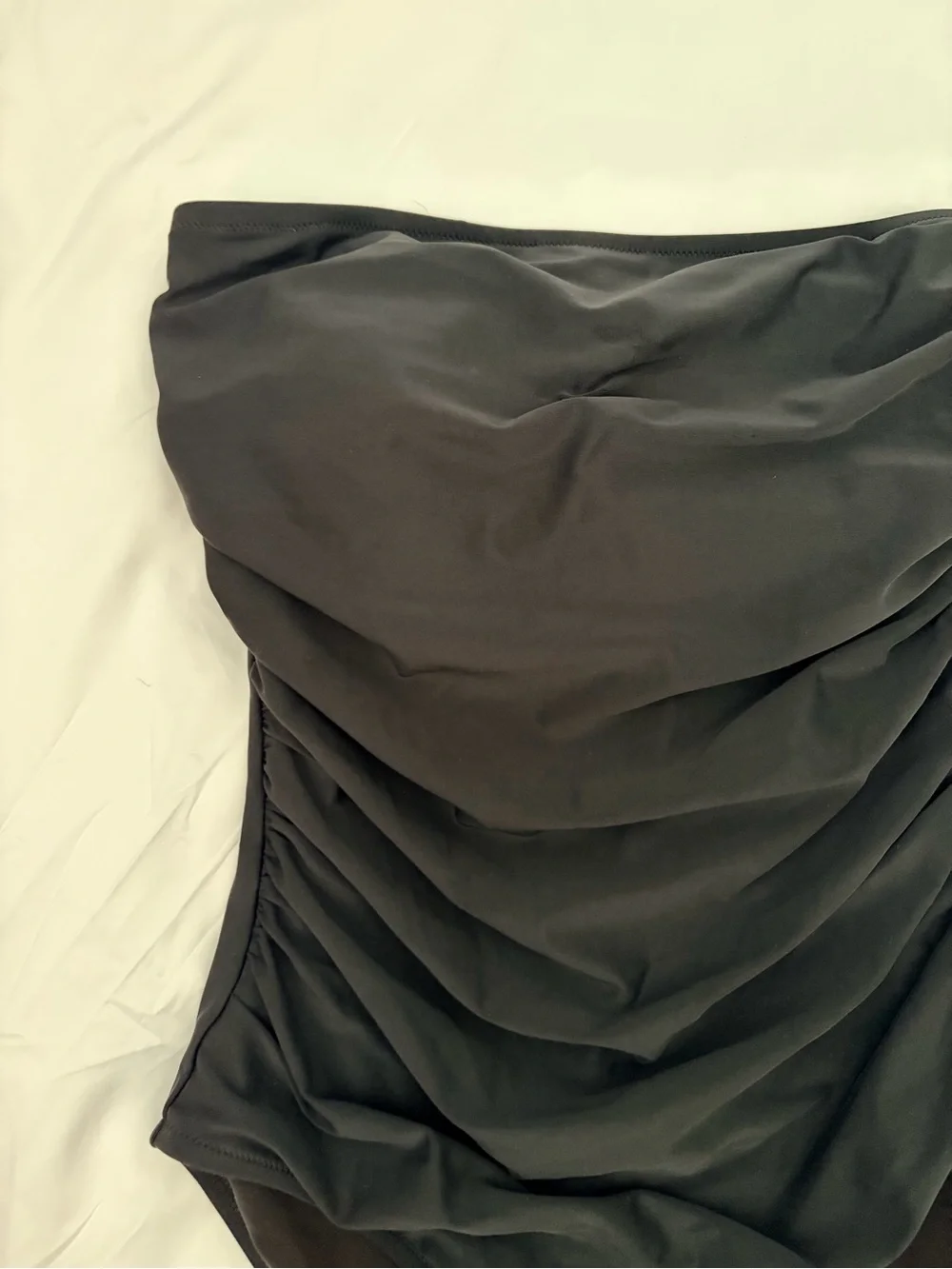 J. Crew Black Strapless One-Piece Swimsuit
